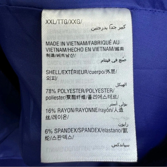 Alfani XXL Full Zip Coat Long Jacket Blue Ruffle Flared Long Sleeve Pockets NWT - Picture 9 of 10